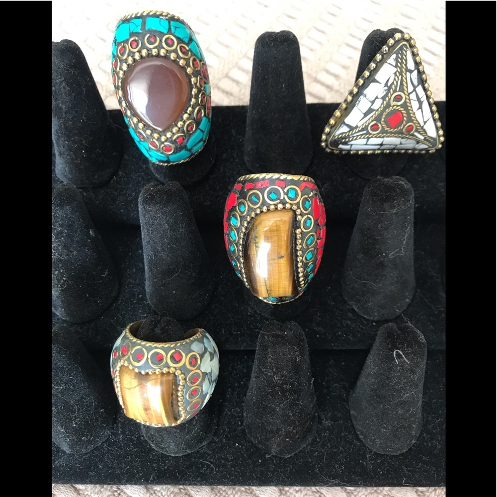 Totally Cute Boho Chic Rings-All May Vary Slightly
